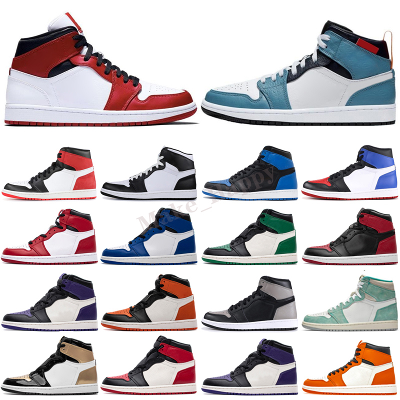 

2020 New Men Women Basket ball Shoes 1s Smoke Grey High OG Bio Hack Bloodline Satin-Snake Chicago Trainers Sneakers, Color 28
