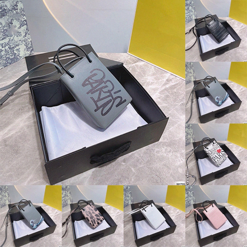 

[with gift box] fashion show womens mini totes bag Shopping Phone Holder geninue leather designer shoulder crossbody bags limited 12*18 nort
