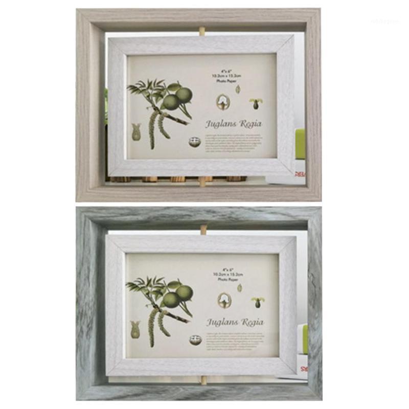 

Creative Rotating Wood Photo Frame Nordic Style Pictures Poster Painting Frames Tabletop Home Decoration1
