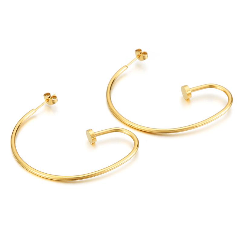 

New style titanium steel Hoop Earrings stainless steel geometric trinkets