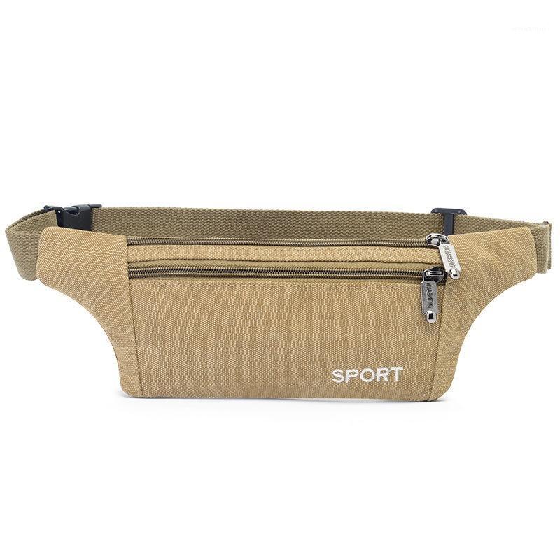 

Canvas Waist Bags For Men Women Shoulder Bags Fanny Pack Casual Money Belt Travel Wallet Pack Purse Phone Pouch Bag Zip Bum Bag1, Black