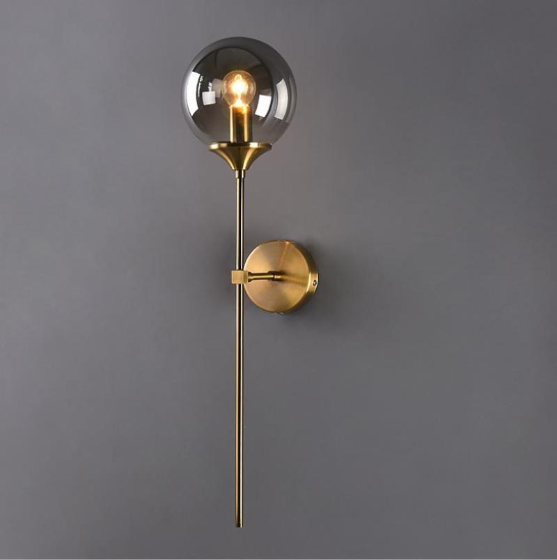 

Modern Glass Wall Lamp Gold Led Wall Light Fixtures for Home Decor Bedroom Bathroom Mirror Lights Nordic Indoor Luminaire E14
