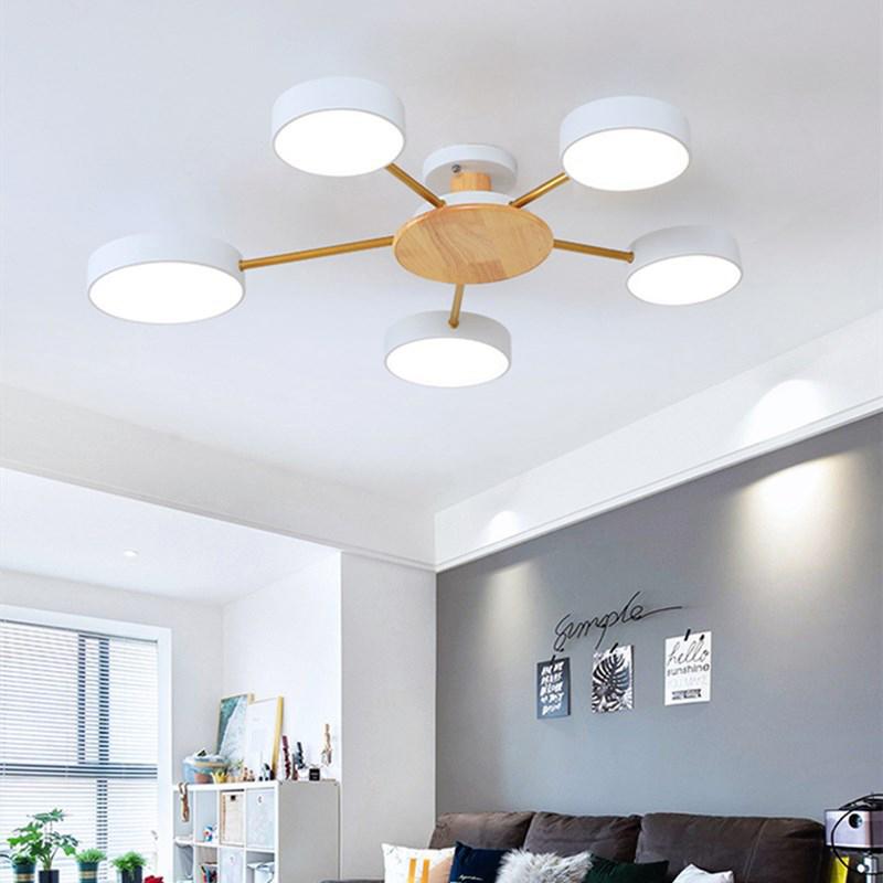 

Nordic personality radial design ceiling lamp white & gray & black color living room bedroom restaurant hotel led lights