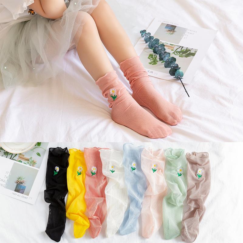 

Summer Socks For Baby Girls Mesh Thinner Kids Knee High Socks Girls Clothes1, Yellow