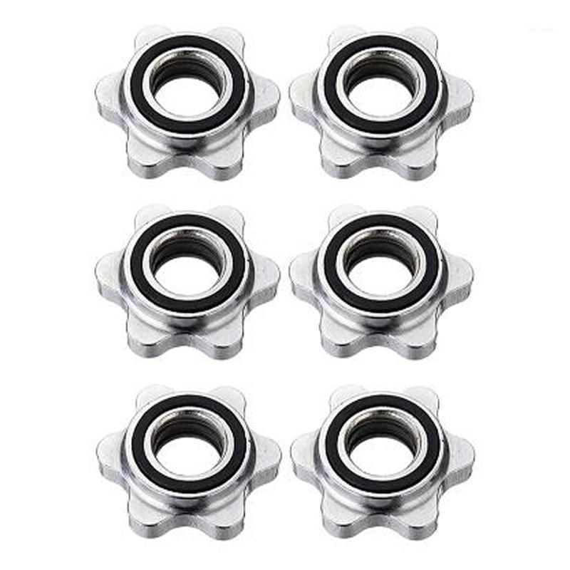 

6 PCS Barbell Clamps, Hex Nut Replacement Durable Spin-Lock Collar Screw Hex Nut for Barbell1