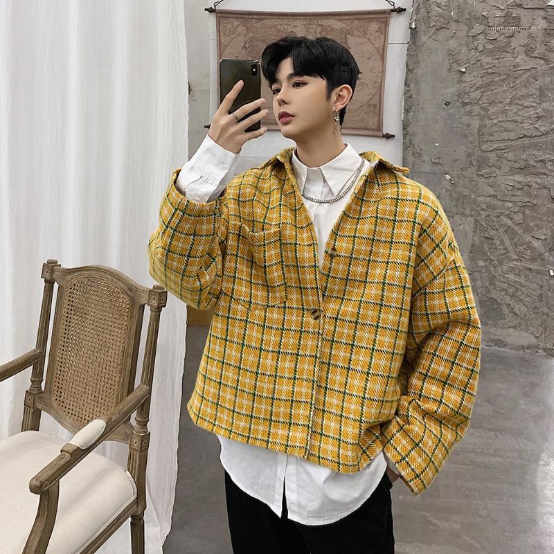 

Autumn Plaid New Slim Fit Coat Plus Size Casual Outwear Bomber Homme Party Jacket Men Grid Windbreaker1, Black