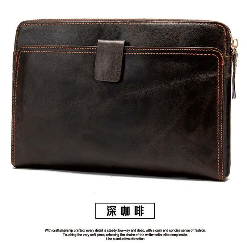 

PURE leather Men Business Long Wallet Zipprt Mobile Phone Bag Multifunction Wallet 2020 Hot Sales purse in black color, Color same as pictur