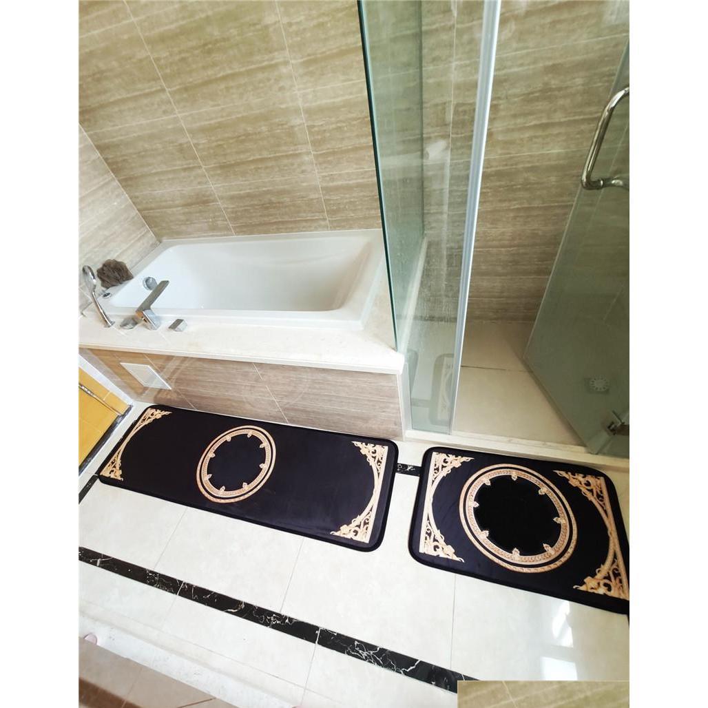 

Wild Durable Mats Bathroom Kitchen Two-piece Set Carpets Indoor Non-slip Absorb Water Mute Balcony Bath qylTbR hotclipper