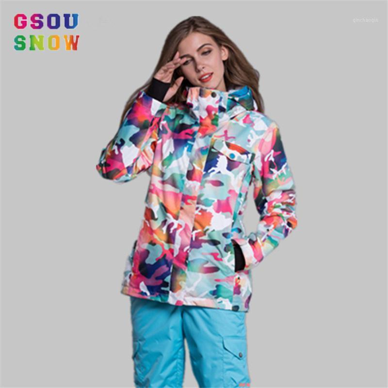 

2020 gsou snow snowboarding suits jacket women casacas para mujer jaquetas femininas winter sports ceket snowboard ski suit1, Ski jacket women