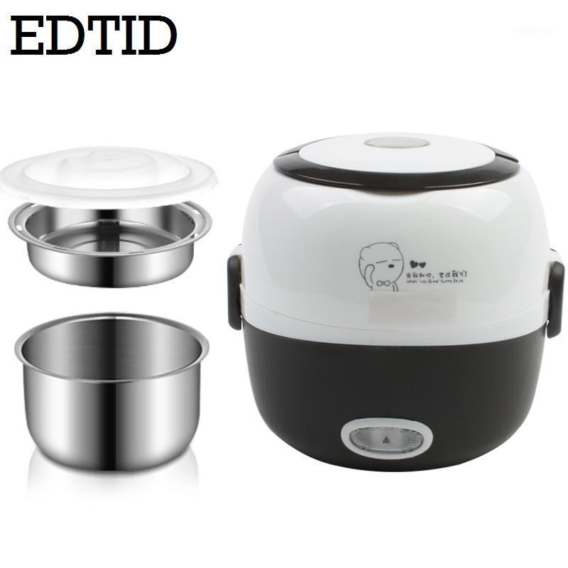 

EDTID MINI rice cooker insulation heating electric lunch box 2 layers Portable Steamer multifunction automatic Container EU1