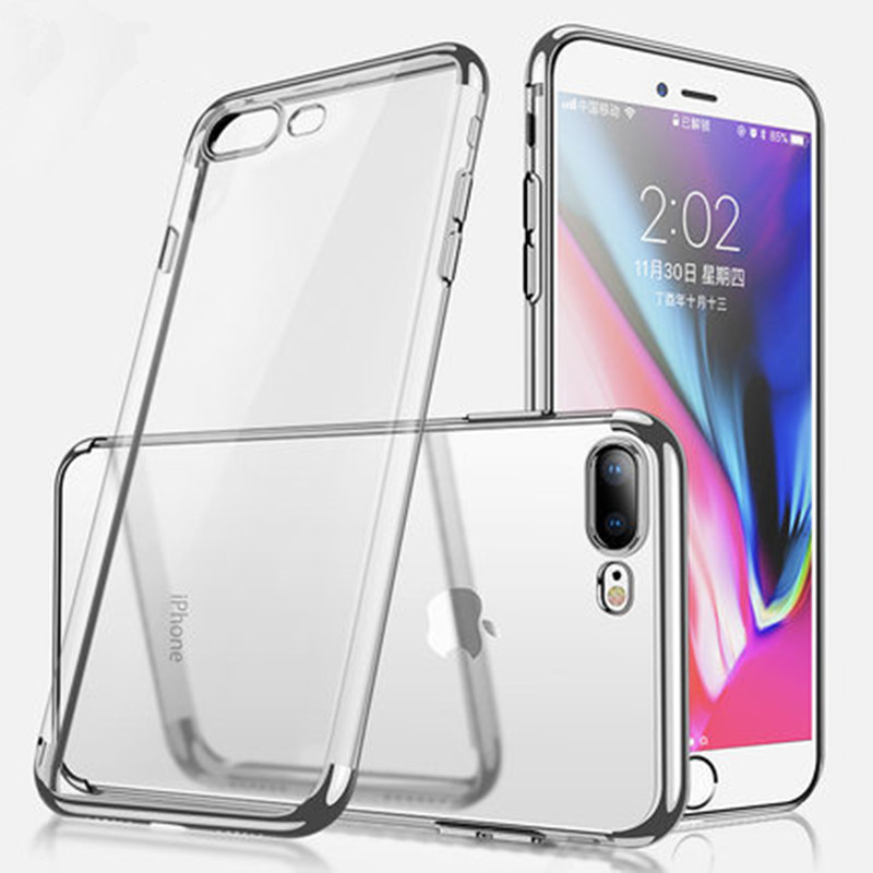

Metal Electroplating Soft TPU Clear Phone Case For iPhone 12 11 Pro Max Xr X Xs Max 8 7 6S Plus For Samsung S20 S10 Note 20 Note 10 DHL, Rose gold