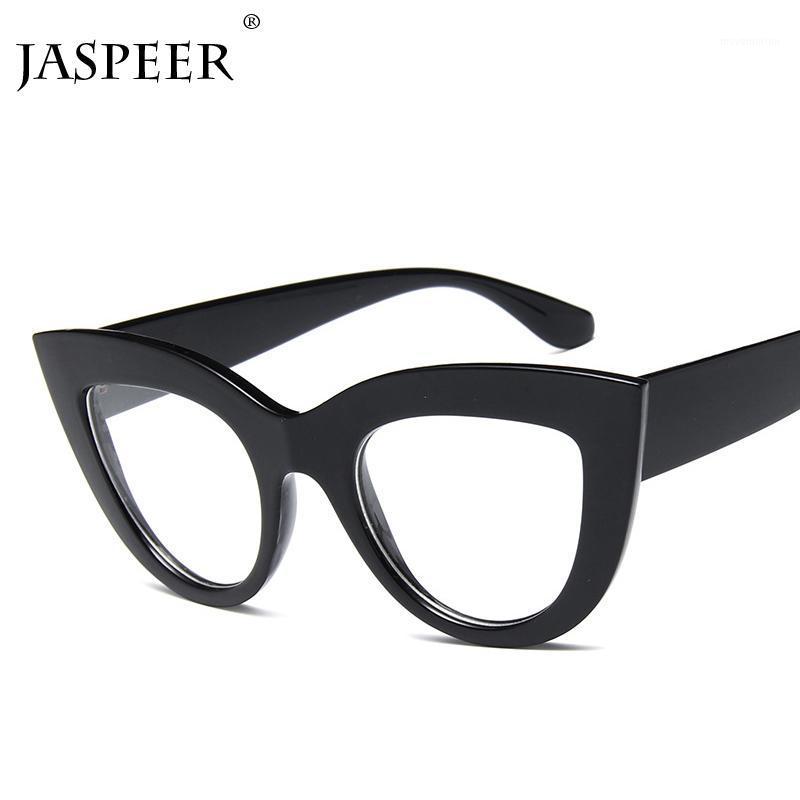 

JASPEER Vintage Cat Eye Sunglasses Women Trendy Tinted Color Lens Men Shaped Blue Sun Glasses Female Eyewear Brand Designer1