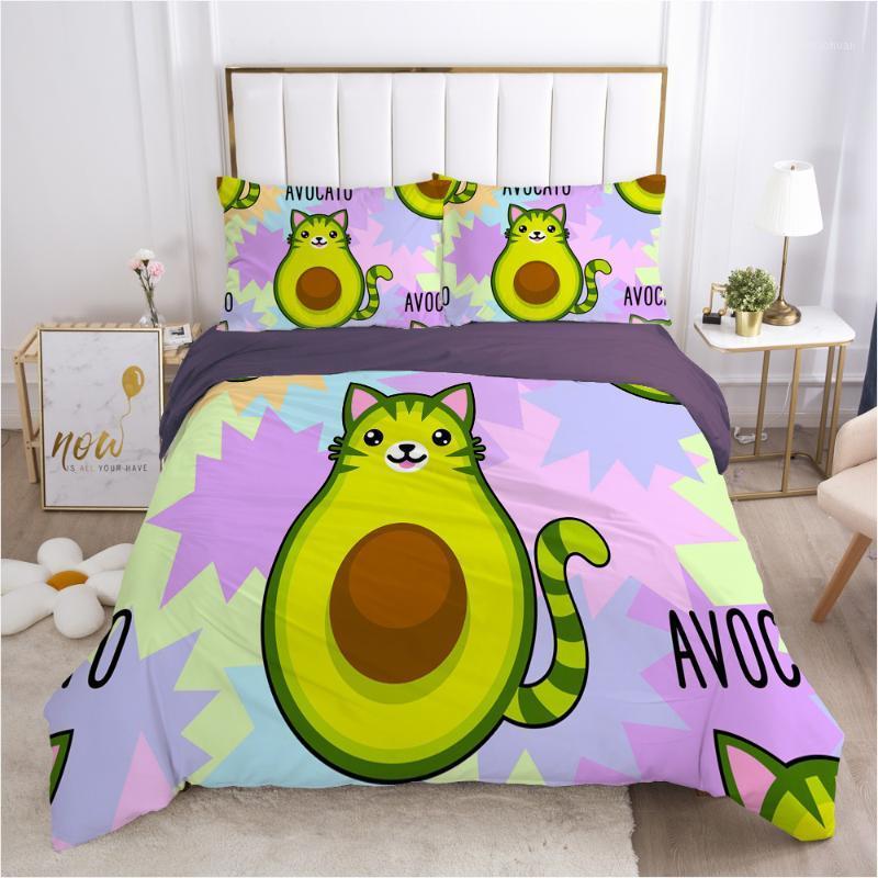 

Duvet Cover Sets Bedding Set 3pcs Quilt Covers Blanket Case Bed Linens Double Single Size 3D Design Cartoon Bed Linens1, Cartoon088-white-d