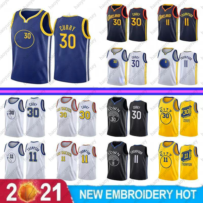 

Stephen 30 Curry 33 Wiseman Basketball Jersey 2021 Season Golden States Team Klay 11 Retro Thompson Green Vintage Jerseys
