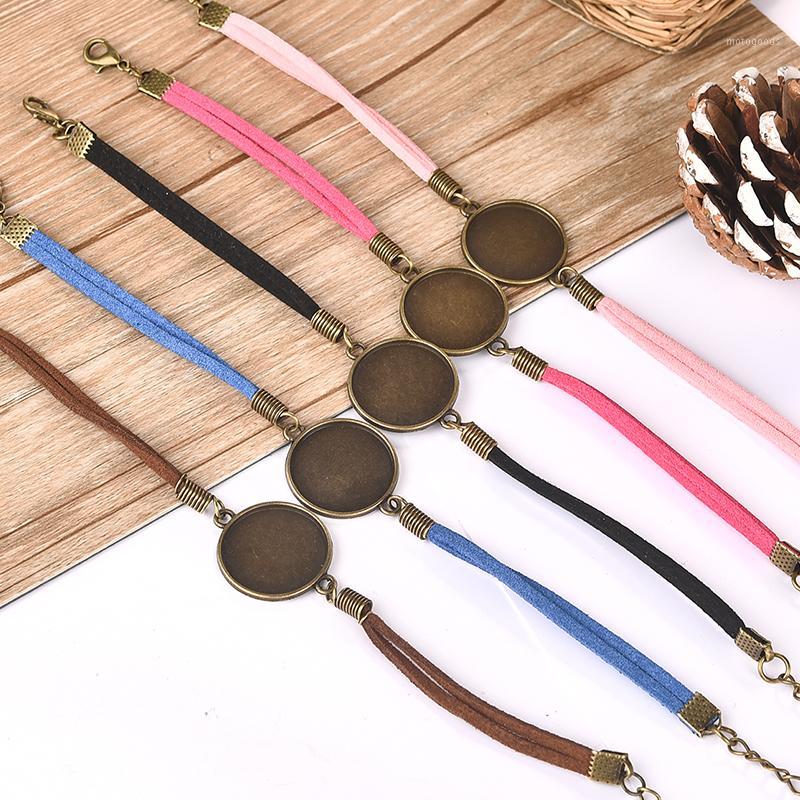

20pcs 20mm Bracelet Blanks For Round Gem Glass Cabochon Setting Bezels Tray Findings Jewelry Making DIY1