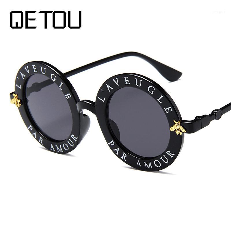 

Sunglasses QETOU Punk Trending Decoration Candy Color Women Round Sung Lasses Fashion Men Glasses UV4001