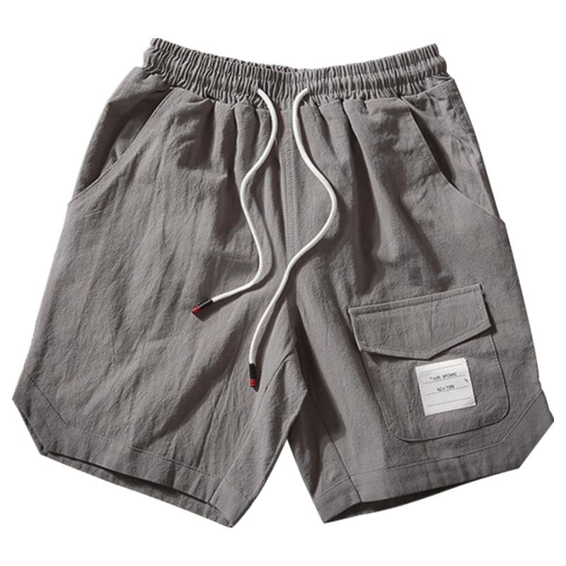 

Japanese Elastic Waist Shorts Men Harajuku Beach Shorts 2020 Summer Men Fashion Leisure Polyester Christmas 2020 New 50DK27, Beige