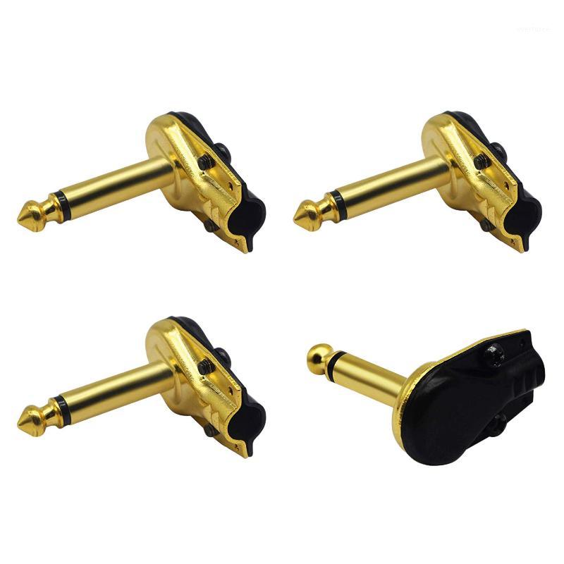 

DIY 6.35MM 1/4inch Mono Male Right Angle Pancake Style Plug Connectors for Speaker,Patch Cable,Golden Plated TS Male Mono 1/4 In1