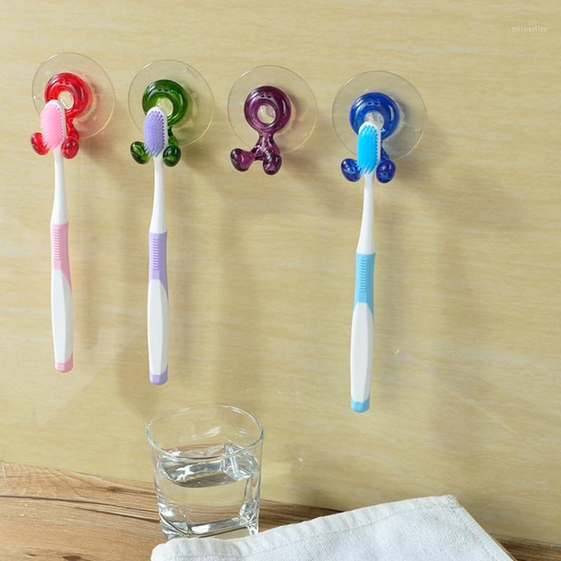 

Home Bathroom Toothbrush Shaver Washroom Plastic Wall Fixed Sucker Suction Cup Hook Razor Rack Wall Mount Hang Stand 10May 181