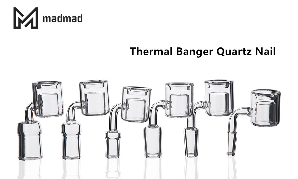 

Thermal banger quartz nail clear joint 10/14/19mm male/female double tube for glass water pipes bongs oil rig