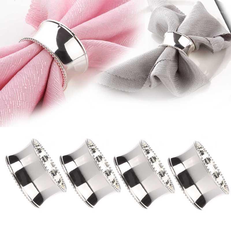 

4pcs Stainless Steel Napkin Rings for Dinners Parties Weddings Hotel Supplies Diameter 4.5cm DNJ9981