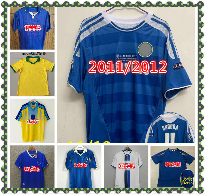 

Retro classic 1997 98 1999 2003 04 05 06 2011 KEZMAN LAMPARD soccer jerseys TORRES DROGBA HUGHES TERRY IVANOVIC Makelele ZOLA football shirt, Black;yellow