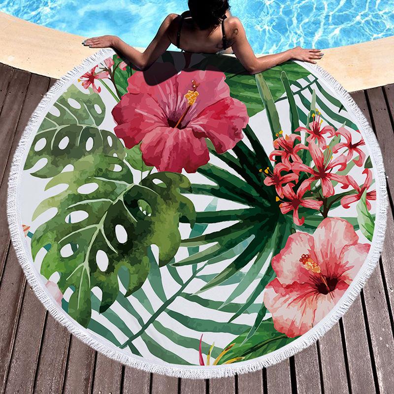 

Beach towel printing round beach towel sand travel summer large, Pattern 1