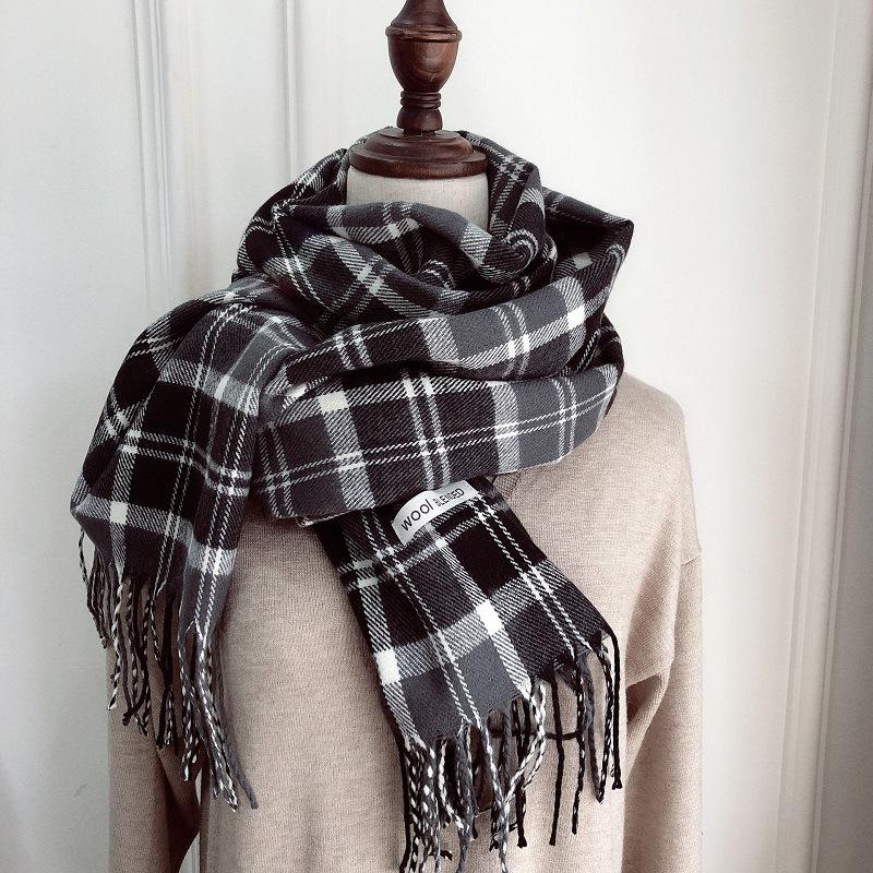 

Scarves Royalmaybe Factory Wholesale Vintage Classic Winter Plaid Versatile Scarf Lady Long Warm Women