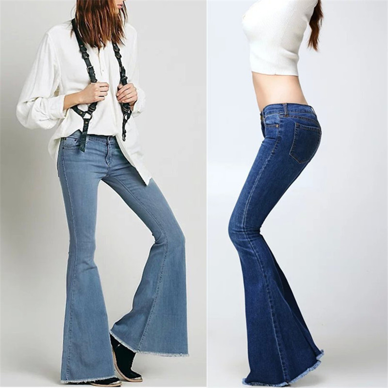 

Summer Spring and New Sandy Feet Washed Jeans Fashion Big Bell Female Pants Bigger 25-26 27  29 30 Xc4y, Black