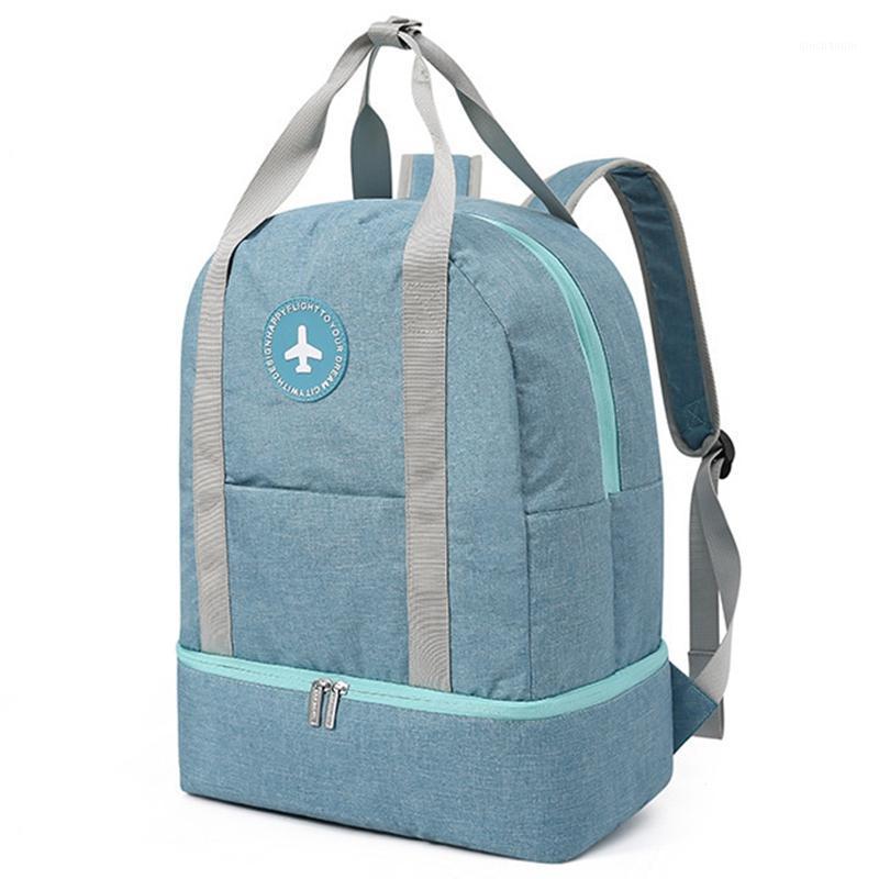 

Blue Men Women Multi-Function Travel Backpack Fitness Bag Travel Large Capacity Waterproof Clothes Shoes Storage Bag1, Blue color