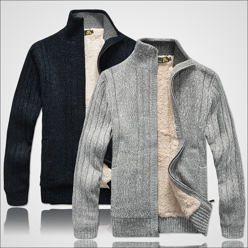 

Men sweaters Long Sleeve Sweatercoat Casual cardigan thick knitting sweater outerwear coat winter for mans 201202, Ab203-2 black