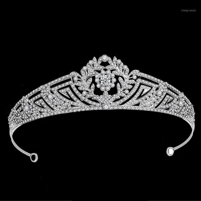 

Hair Clips & Barrettes Luxury Sparkly Handmade Alloy Rhinestone Zircon Tiara Princess Silver Color Crown Headpeice Bride Wedding Accessories, Golden;silver