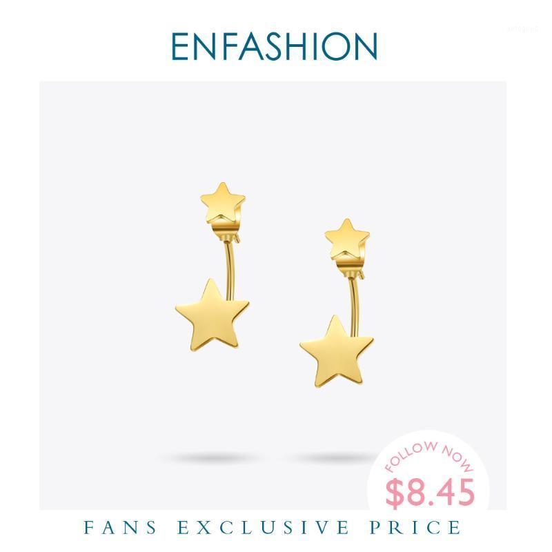 

Stud Enfashion Jewelry Double Star Earrings Black Earring Rose Gold Color Earings Stainless Steel For Women Wholesale1