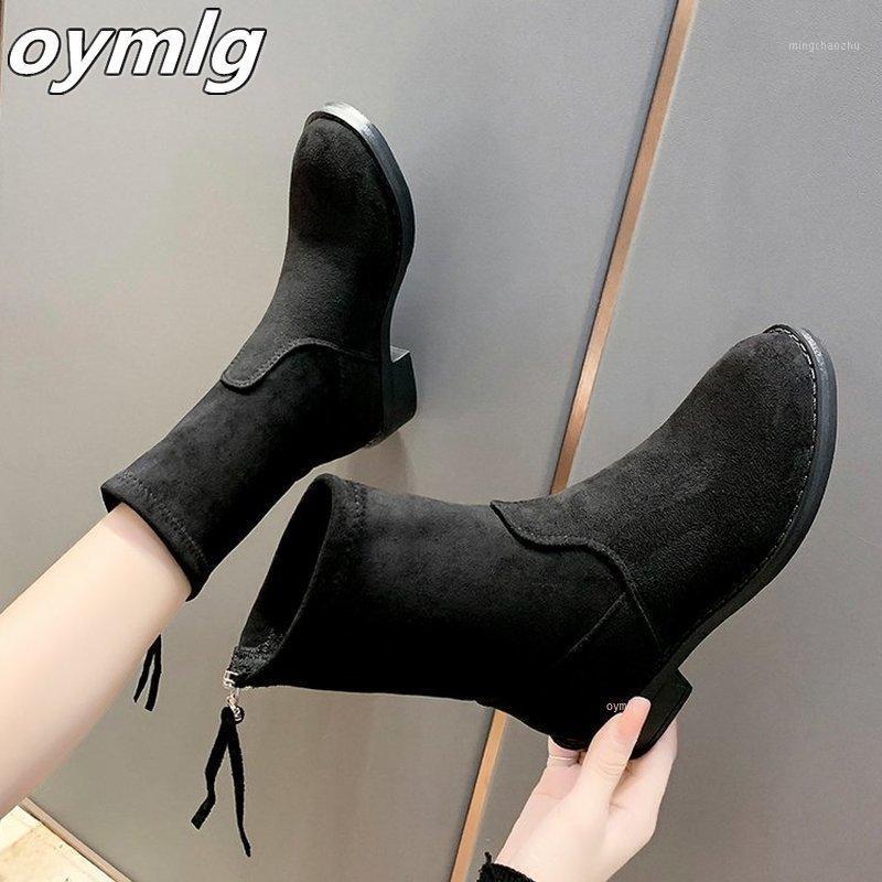 

2020 Winter Shoes Women Boots Warm Plush Women Ankle Boots Casual Woman Winter Footwear Black Shoes Square Heels 4cm1