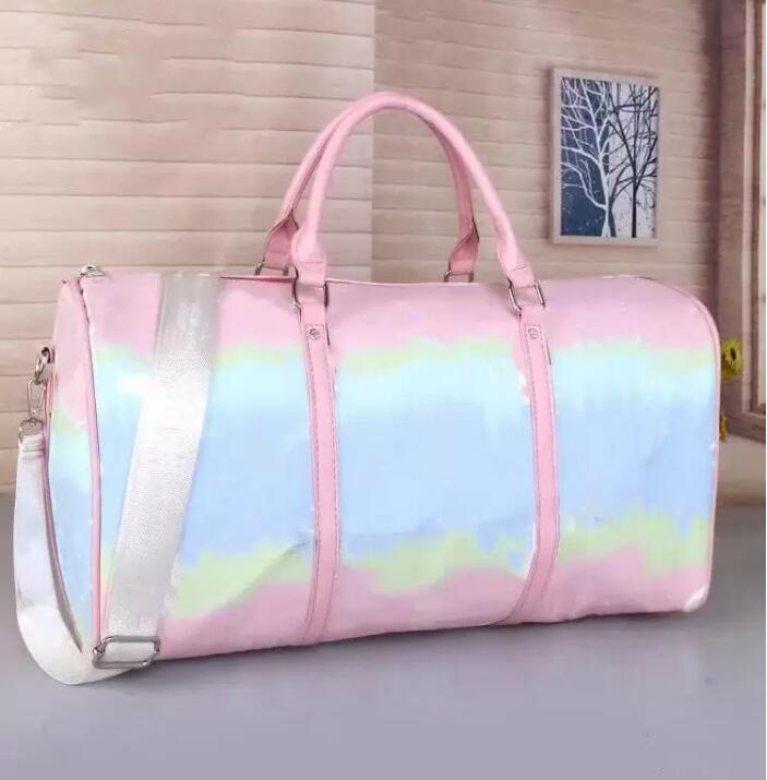 

High quality luxury Duffel bags travel hand luggage designer travel bag men pu leather handbags large cross body totes 55cm
