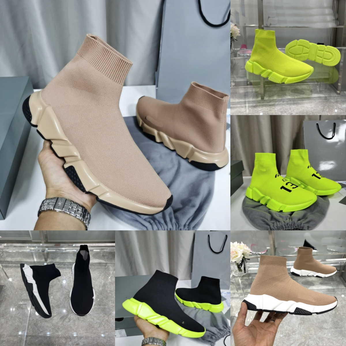 

Luxury Designer Boots Speed Shoes High Quality Running Shoes Men And Women Multiple Colors Fashion Balencaigas Sneaker Slide hgff