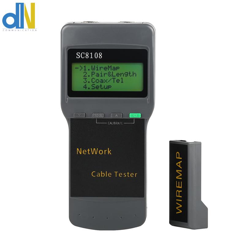 

SC8108 Network Cable Tester LAN Phone Wire Meter Cat5 RJ45 Mapper Far End Test Jack