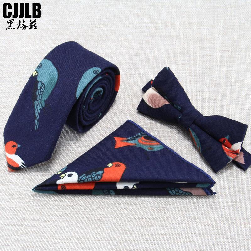 

Neck Ties Mens High Quality 3 PCS Men NeckTie Set Bowtie Slim Skinny Narrow Tie Dress Handkerchief Pocket Square Suit Set1