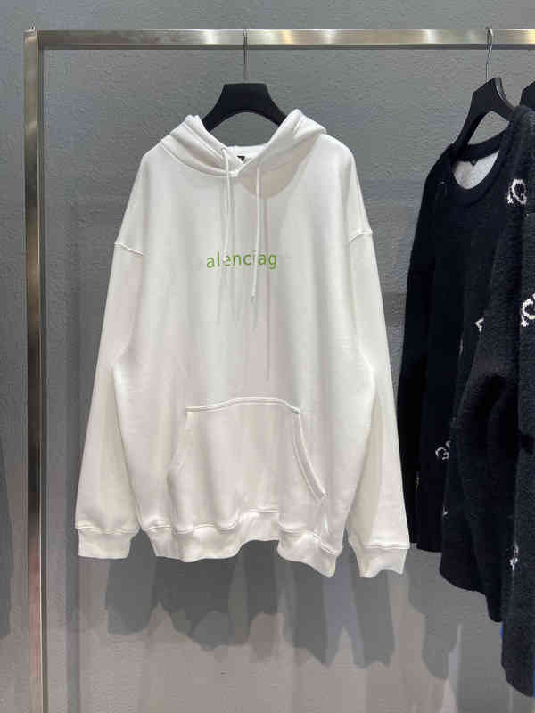 

Men's Hoodies & Sweatshirts High version Paris B fashion brand letter printing loose large men's and women's couple fleece Sweater Hoodie XXJM, White