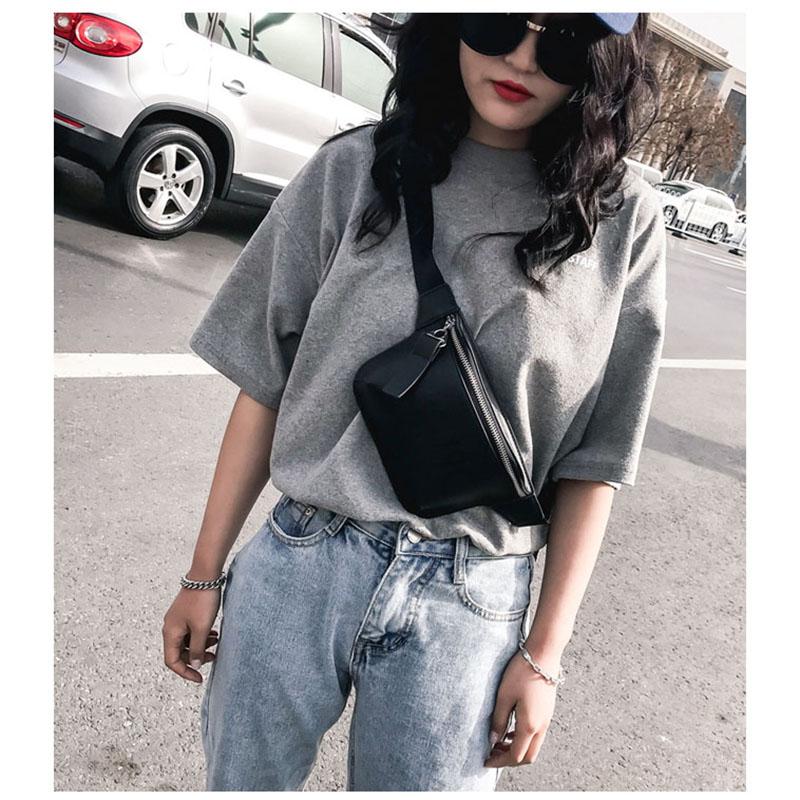 

PU Leather black Waist Bag Women Designer Fanny Pack Fashion Belt Bag Female Mobile Packs Messenger Bags Coin Purse 32, Sky blue