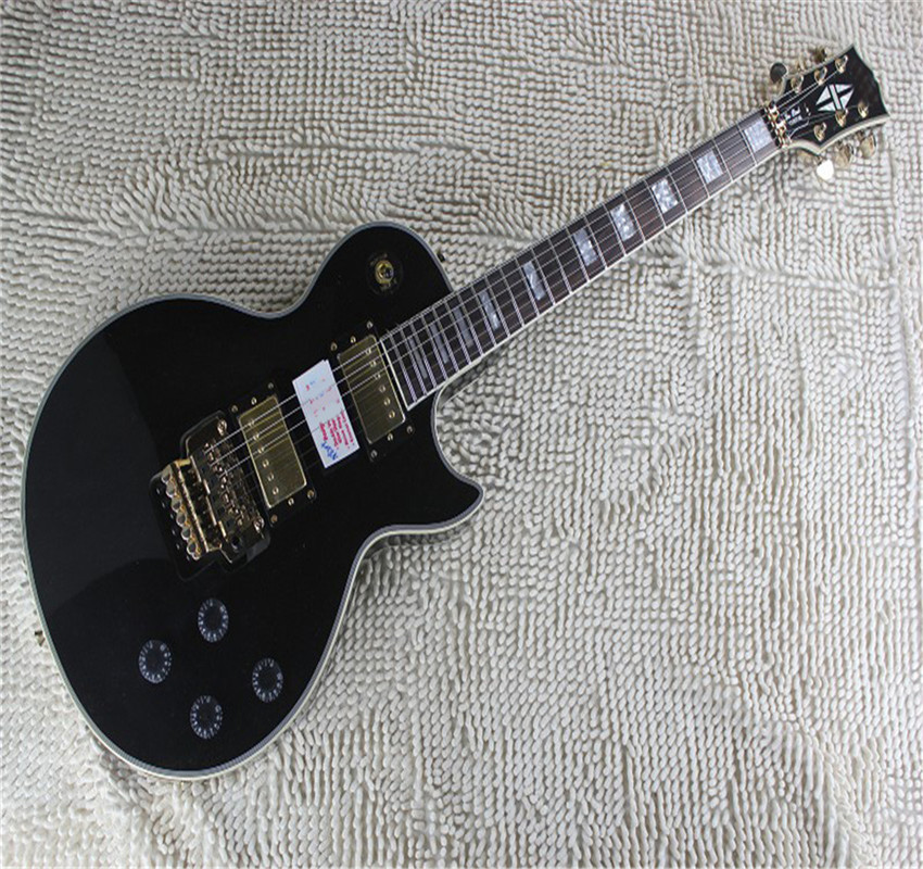 

2021 new floyd rose tremolo g les standard paul electric guitar black beauty golden hardware