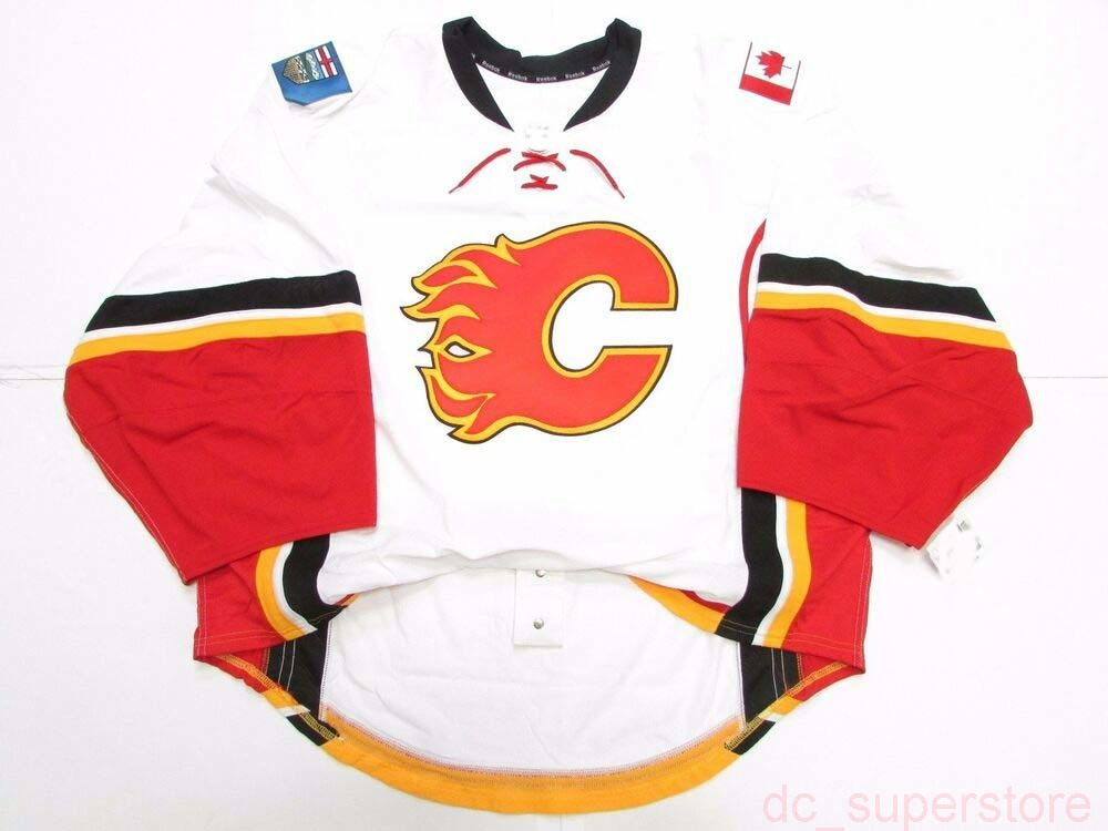 

CHEAP CUSTOM CALGARY FLAMES AWAY JERSEY  STITCH ADD ANY NAME NUMBER, White