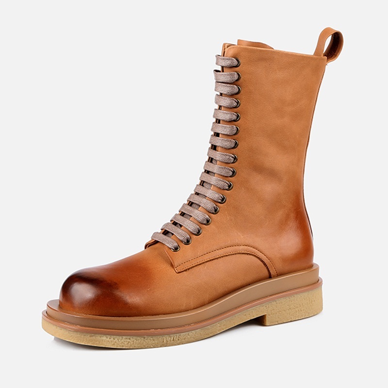 

2021 Genuine Female Leather Fashion Winter Ankle New Tag Heels Night Woman Shoes Riding Boots 39 Jojn, Brown