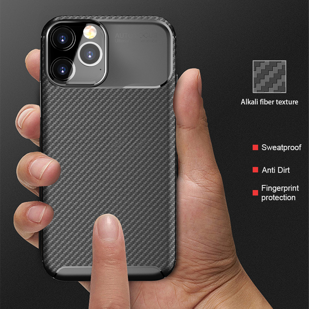 

Carbon Fiber Cover Case for iPhone 12 Mini 6 7 8 6s Plus Case Shockproof Cover for iPhone 12 Pro Max Full Protection Shell Back Cover