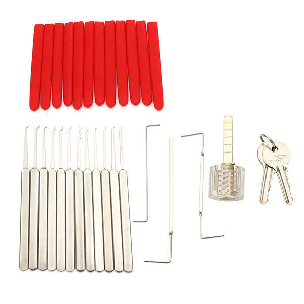 

DANIU 12Pcs High Quality Lock Pick Tools Set Lock Opener with T-Lock Transparent Lock