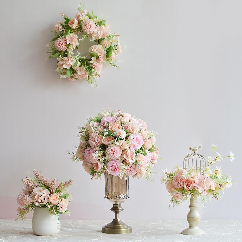 

Decorative Flowers & Wreaths Artificial Fake Birdcage Floral Arrangement Potted Wedding Bride Garland Table Centerpiece Flower Decoration