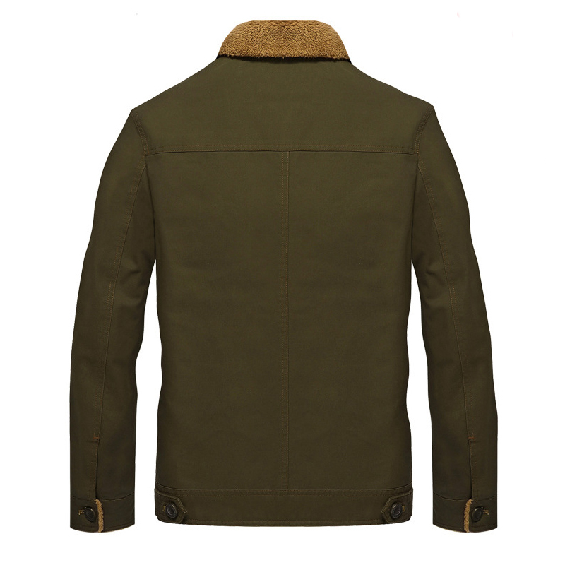 

2021 New of Air Force Men Pilot Winter Jacket Windbreak Cotton Hot Thick Fur Collar Military Tactics Male Wool Q7oc, Green