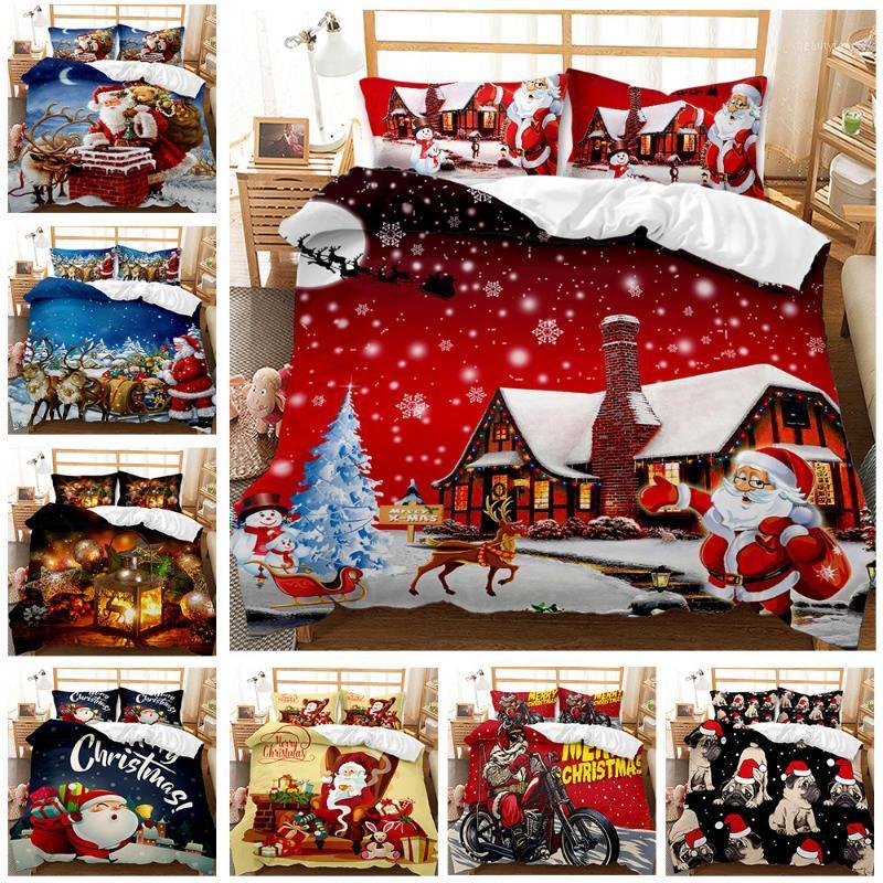 

Christmas Bedding Set Snowflakes Duvet Cover Set Cute Gingerbread Women Cherry Stars Pattern Design Merry Christmas Bedding1