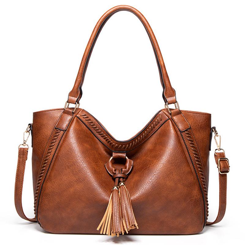 

2021 Summer Fashion Summer Handbags For Women In Stock Women's Tassel Handbag Leather Retro Shoulder Messenger Bag Korean Style, As picture