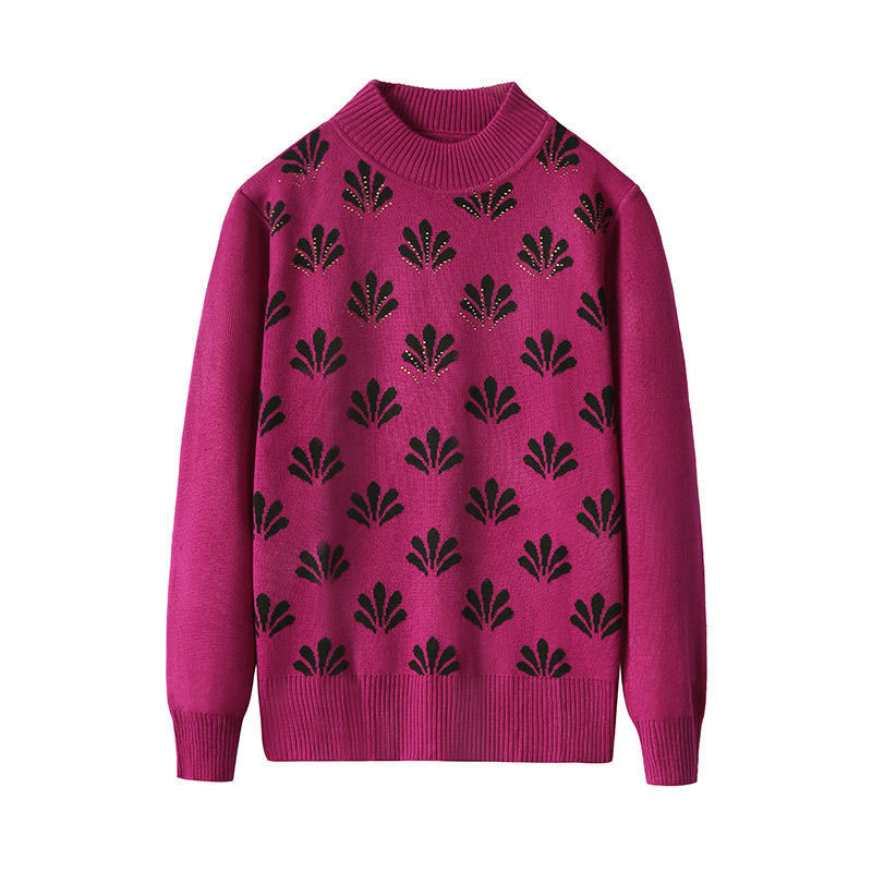 

Winter Plus Hot Velvet Pullovers Mid-aged Woman in Bottom Mesh Casual Female Shirt Loose Nightgown R732 Qeix, Gray 1